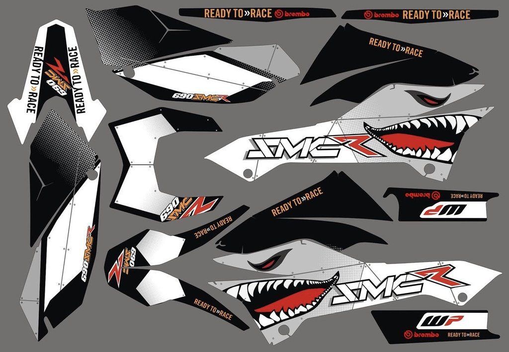 Kit DÉco Ktm 690 Smcr 2012 Requin