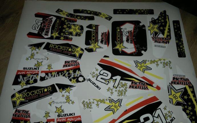 Kit DÉco Suzuki Rm 125 250 1996 1998 Rockstar