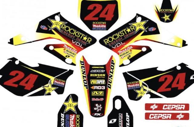 Kit DÉco Suzuki Rmz 250 2004 2006 Rockstar
