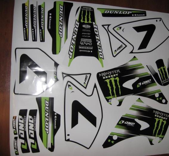 Kit Deco Kawasaki Kx 125 250 2003 2008 Monster