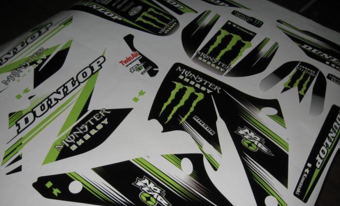 Kit Deco Kawasaki Kxf 250 2004 2005 Monster #3