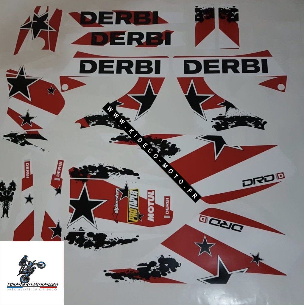 Kit DÉco Derbi Xtreme Xrace Avant 2011 red