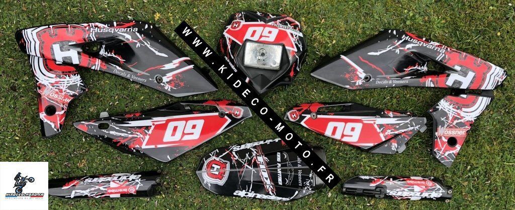 Kit DÉco Husqvarna 610 Sm : 630 Smr 2009 Black Red