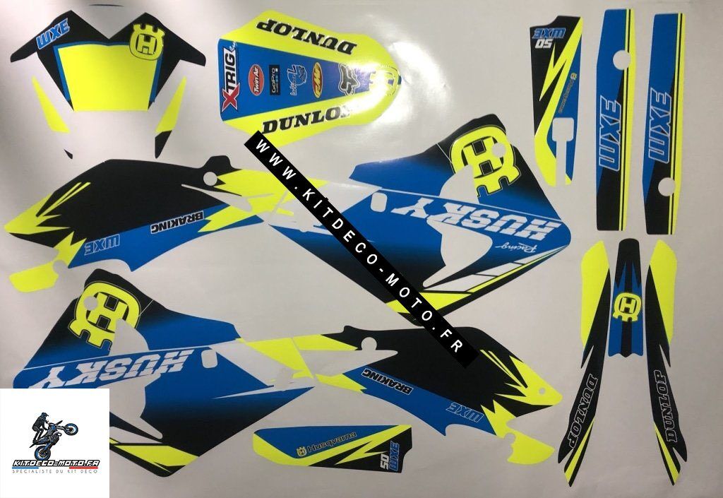Kit DÉco Husqvarna Wr : Te : Sm : Cr : Tc 2000 2005 Husky (non Fluo, Fluo En Option)