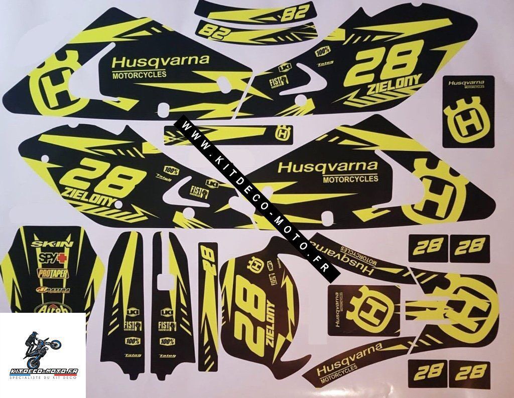 Kit DÉco Husqvarna Wr : Te : Sm : Cr : Tc 2000 2005 (non Fluo, Fluo En Option)