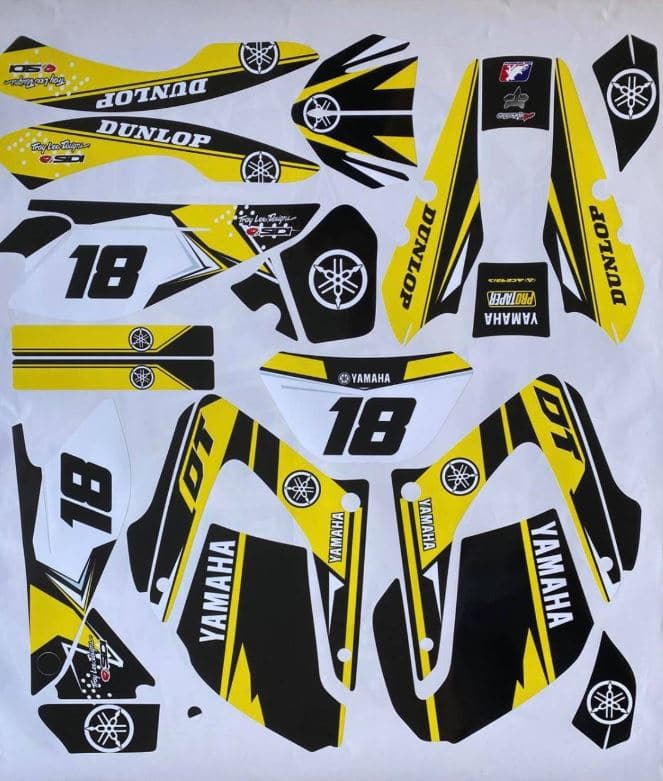 Kit Déco 125 Dtx Dtr Dt Yamaha Anniversaire Jaune