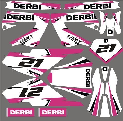 Kit Deco Derbi Xrace Xtreme Pink