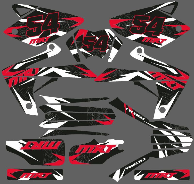 kit deco rieju 50 mrt rouge blanc