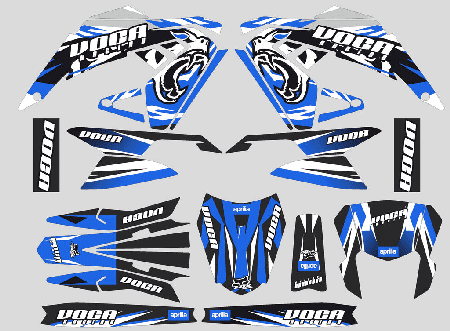 kit deco aprilia sx voca bleu