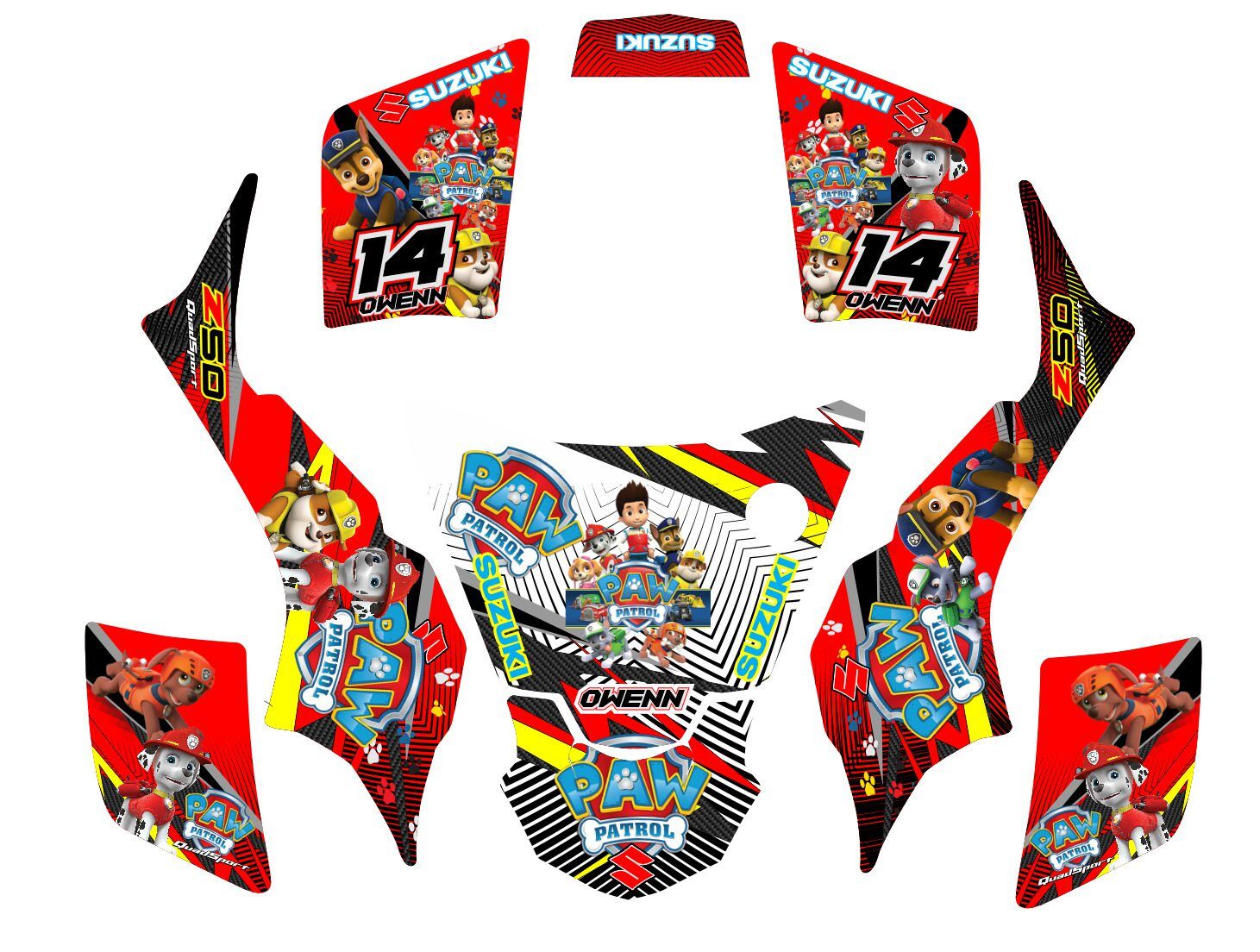 kit deco suzuki ltz 50 pat patrouille