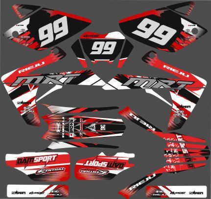 kit déco rieju 50 mrt color rouge