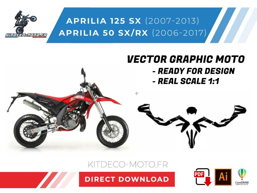 template vector aprilia 125 50 sx rx