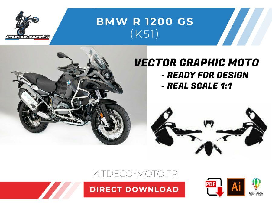 template vector bmw r 1200 gs k51