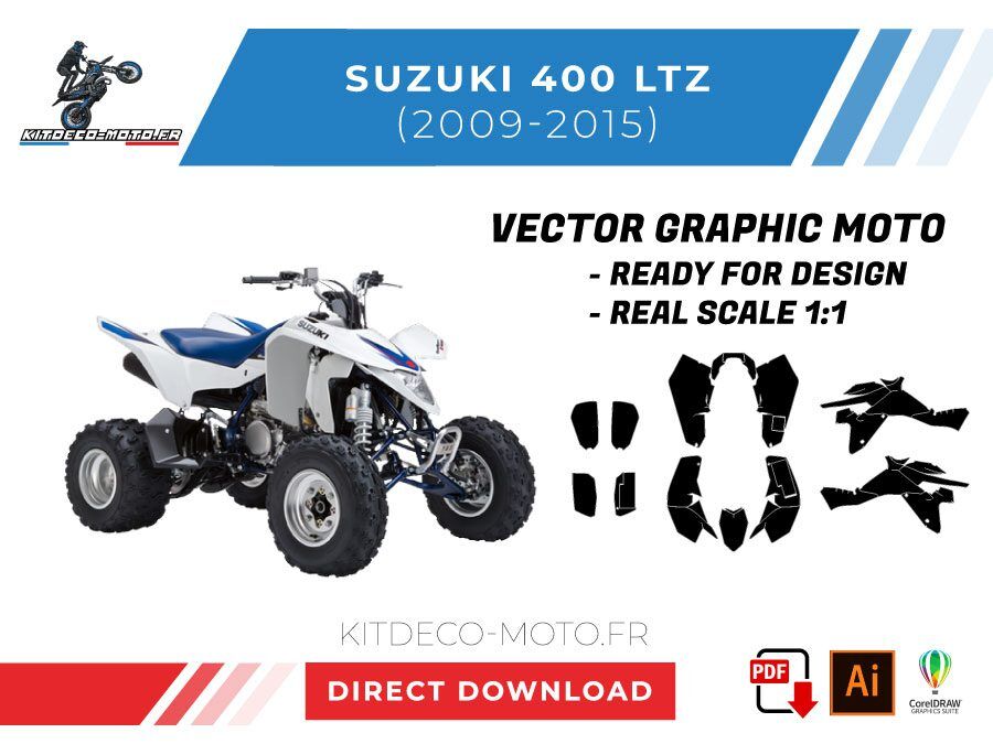 template vector suzuki 400 ltz 2009 2015