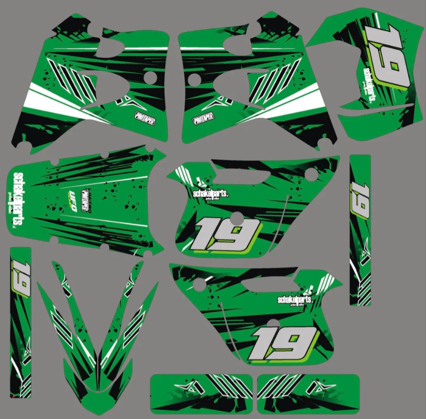 kit deco peugeot 50 xp6 line vert