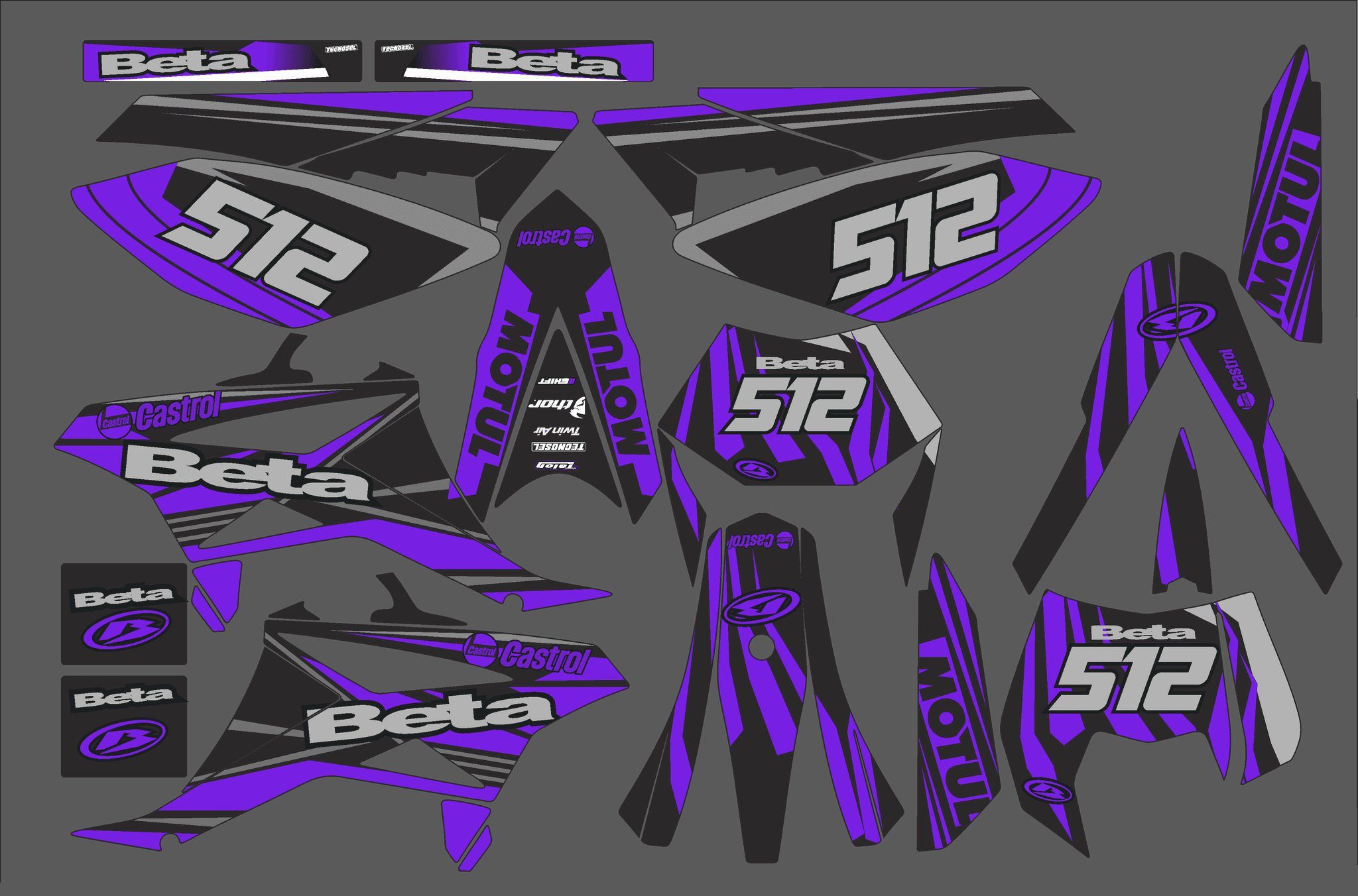 kit déco beta 50 – castrol rouge – 2011 2020