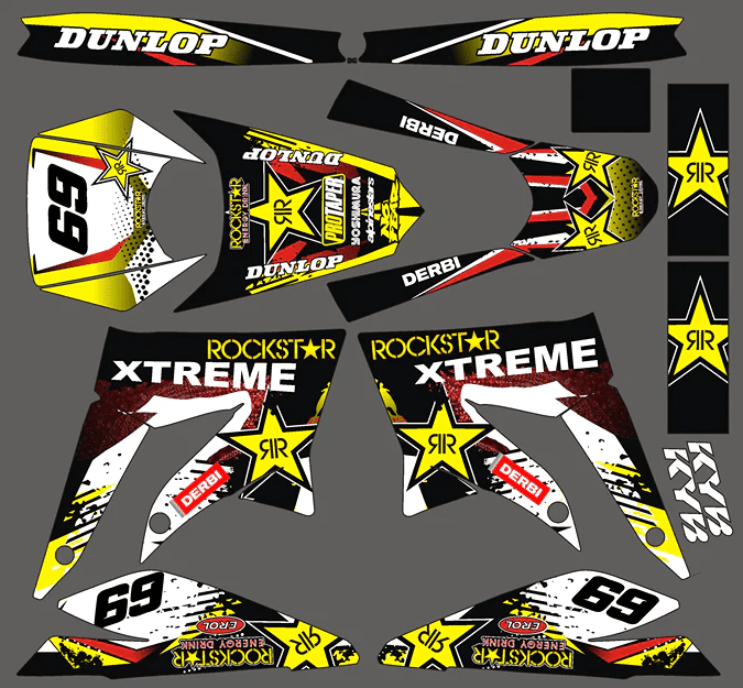 kit déco derbi 50 x treme / racing rockstar