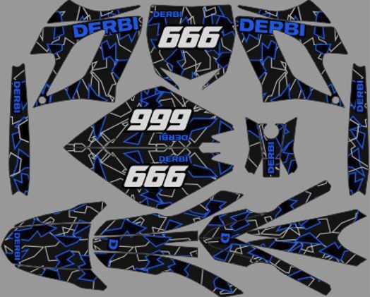 kit déco derbi 50 drd racing flash