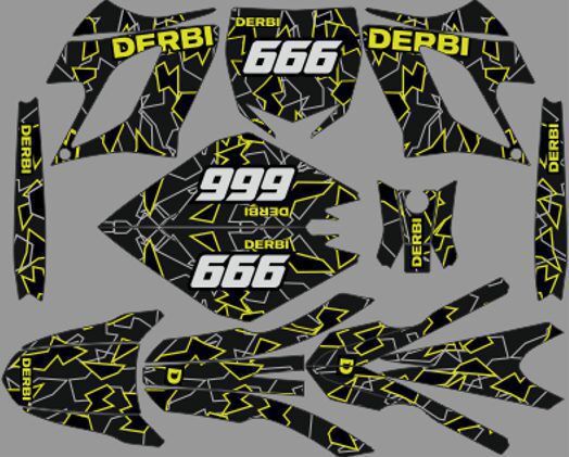 kit déco derbi 50 drd racing flash