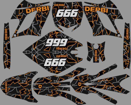 kit déco derbi 50 drd racing flash