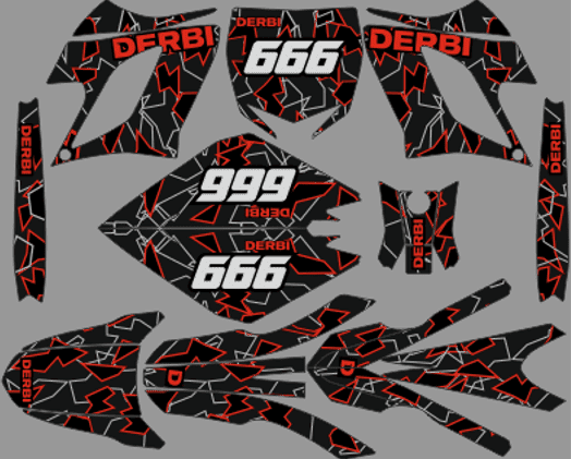 kit déco derbi 50 drd racing flash