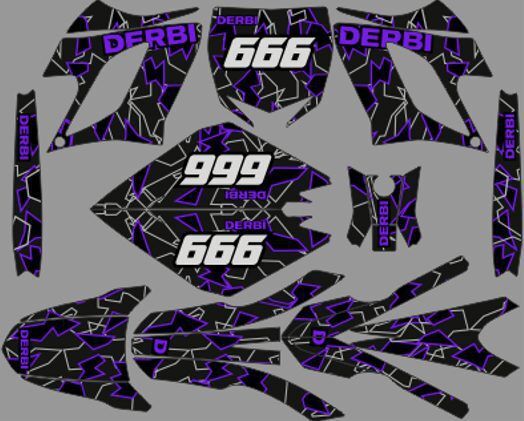 kit déco derbi 50 drd racing flash