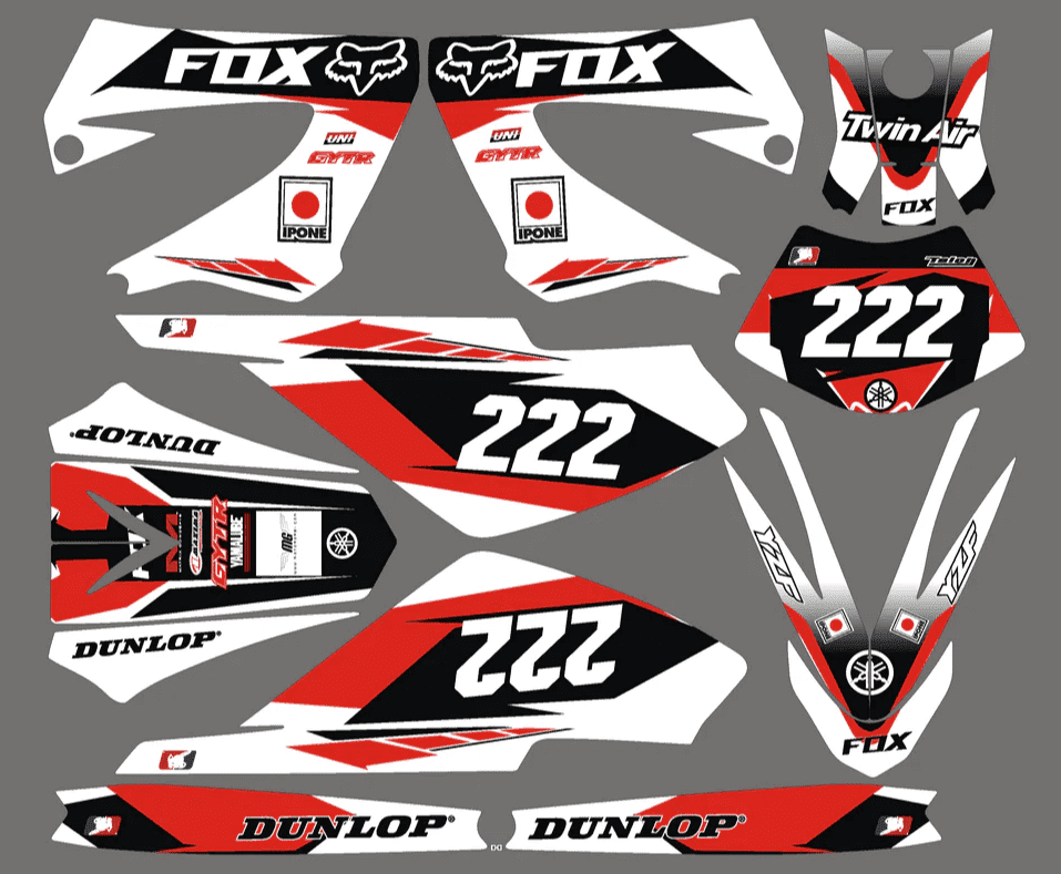 kit deco derbi 50 drd racing fox anniversaire rouge