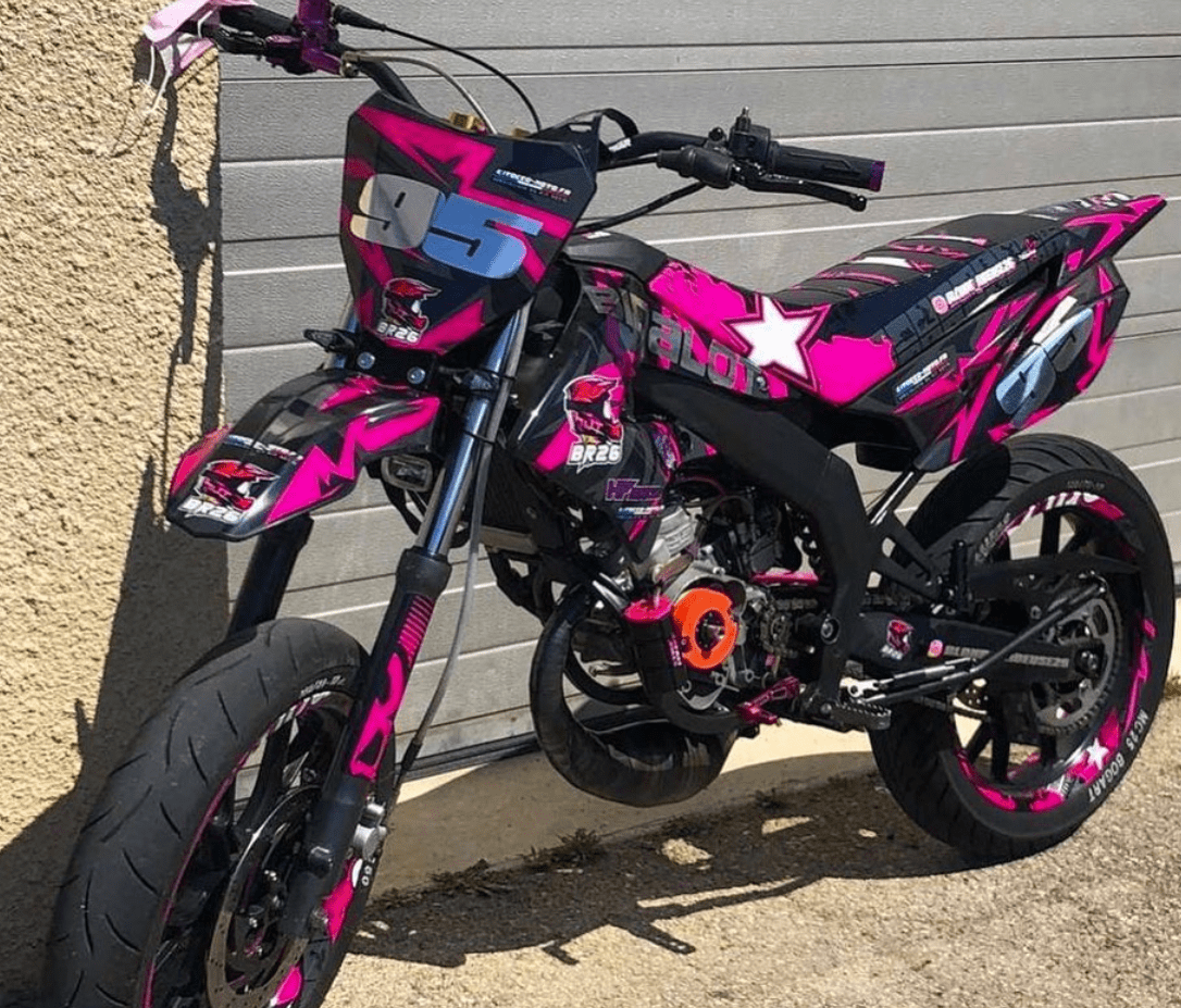 kit déco derbi 50 x treme / racing pink rider