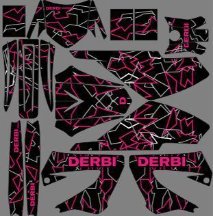 kit déco derbi 50 xtreme xrace flash