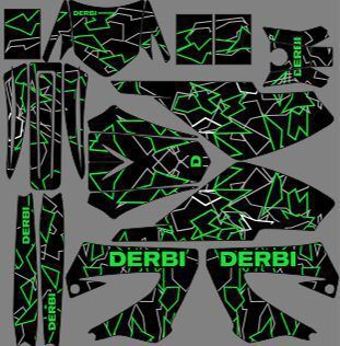 kit déco derbi 50 xtreme xrace flash