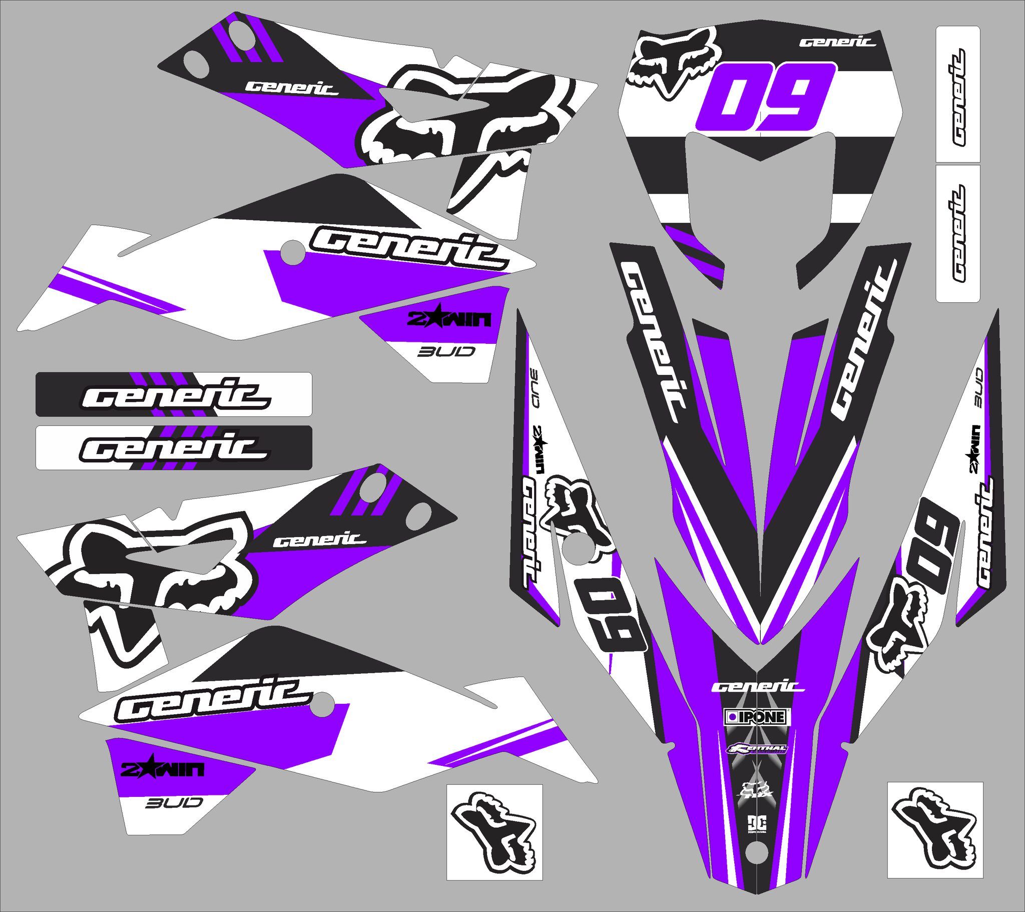 kit déco generic trigger 50 – fox violet