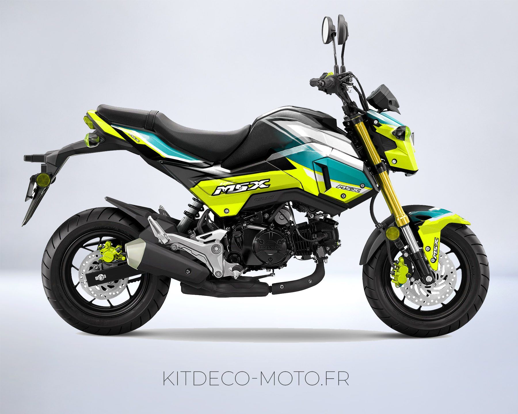 kit déco honda 125 msx factory jaune