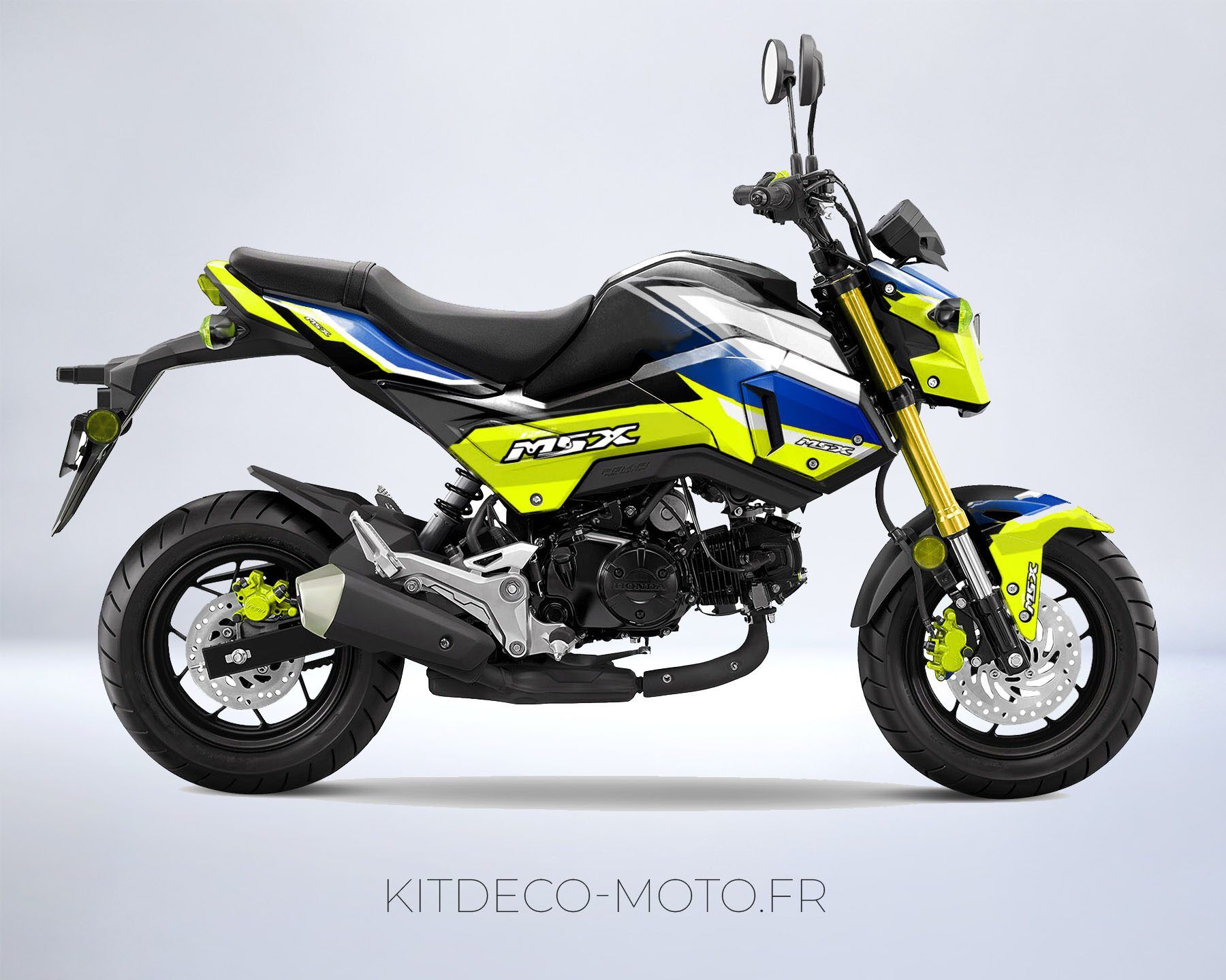 kit déco honda 125 msx factory jaune #2