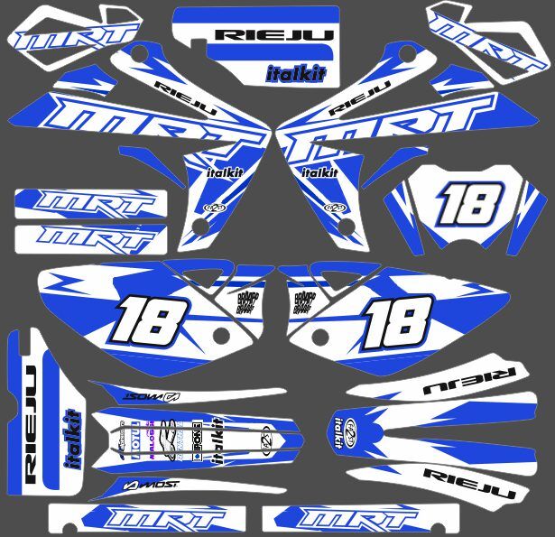 kit déco rieju 50 mrt – craft blanc / bleu