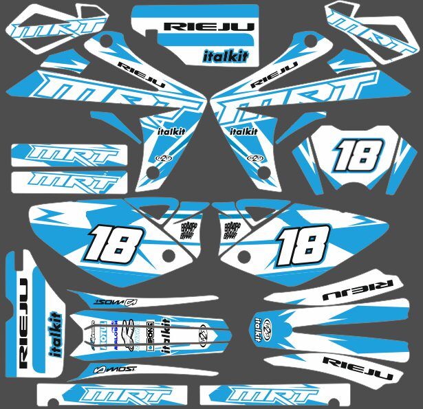 kit déco rieju 50 mrt – craft blanc / cyan