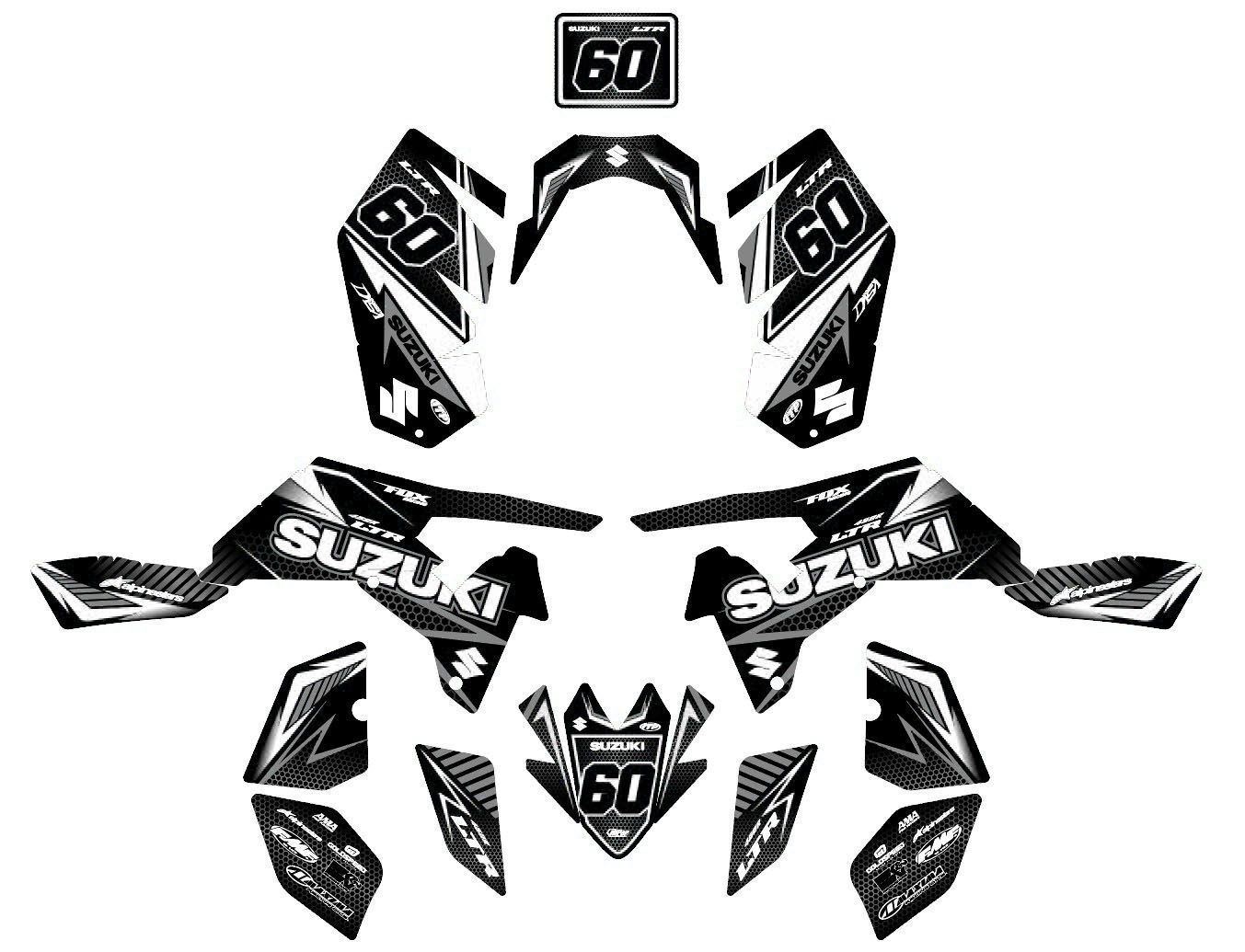 kit déco suzuki ltr 450 racing blanc