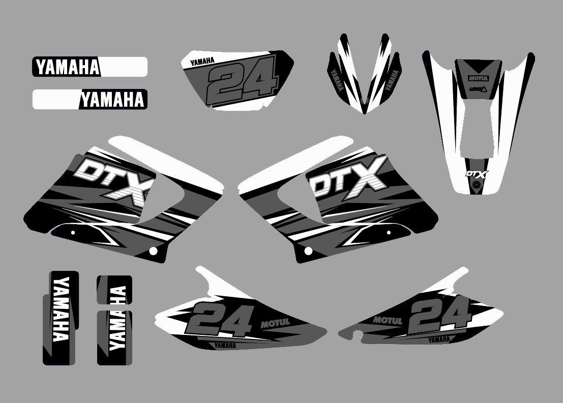 kit déco yamaha dt 125 – airline blanc