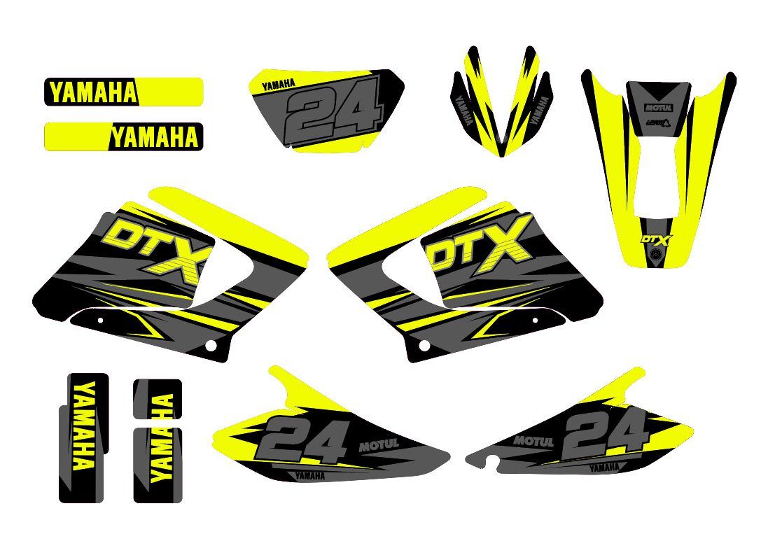 kit déco yamaha dt 125 – airline jaune