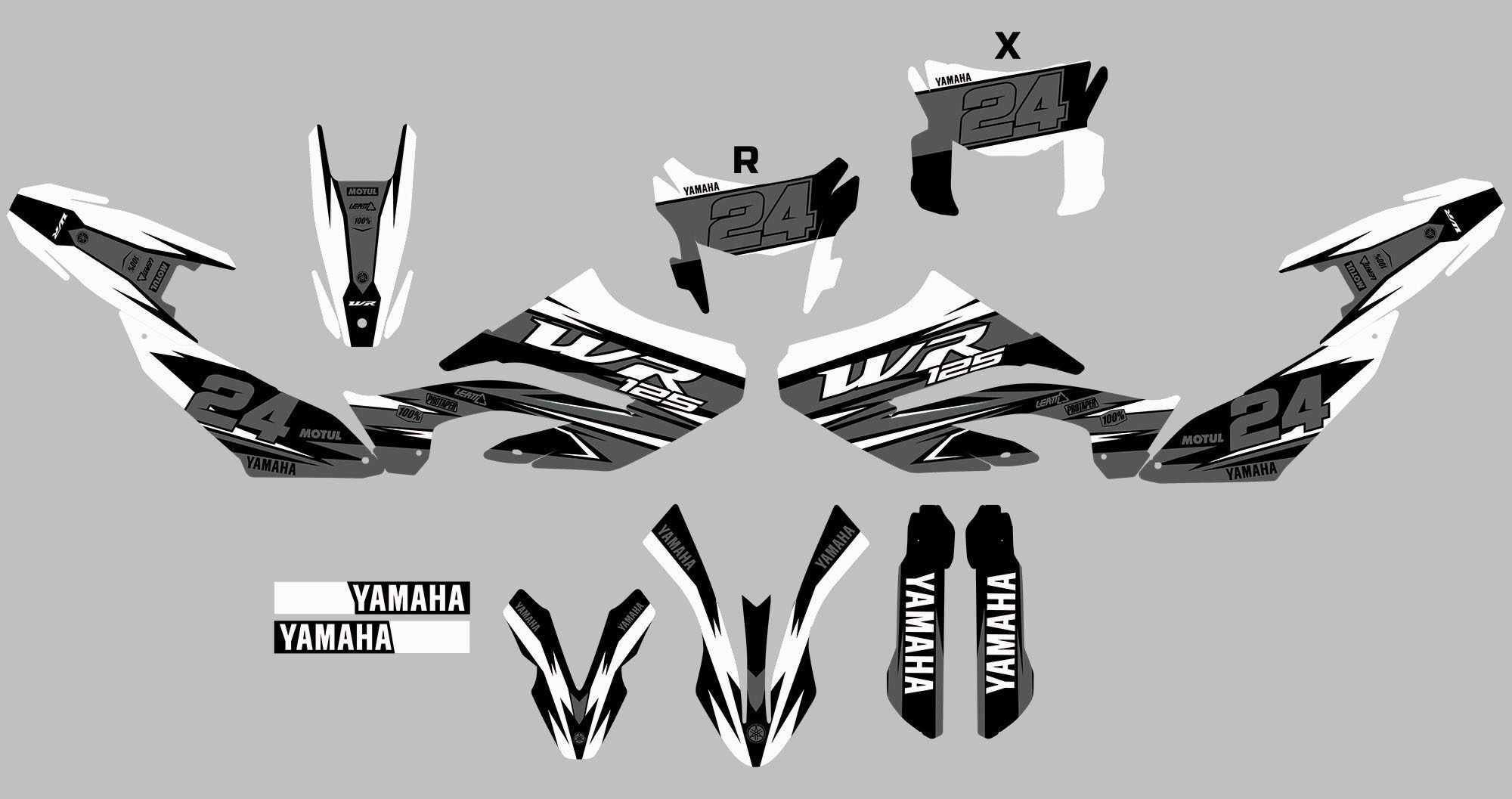 kit déco yamaha wr 125 gotam blanc