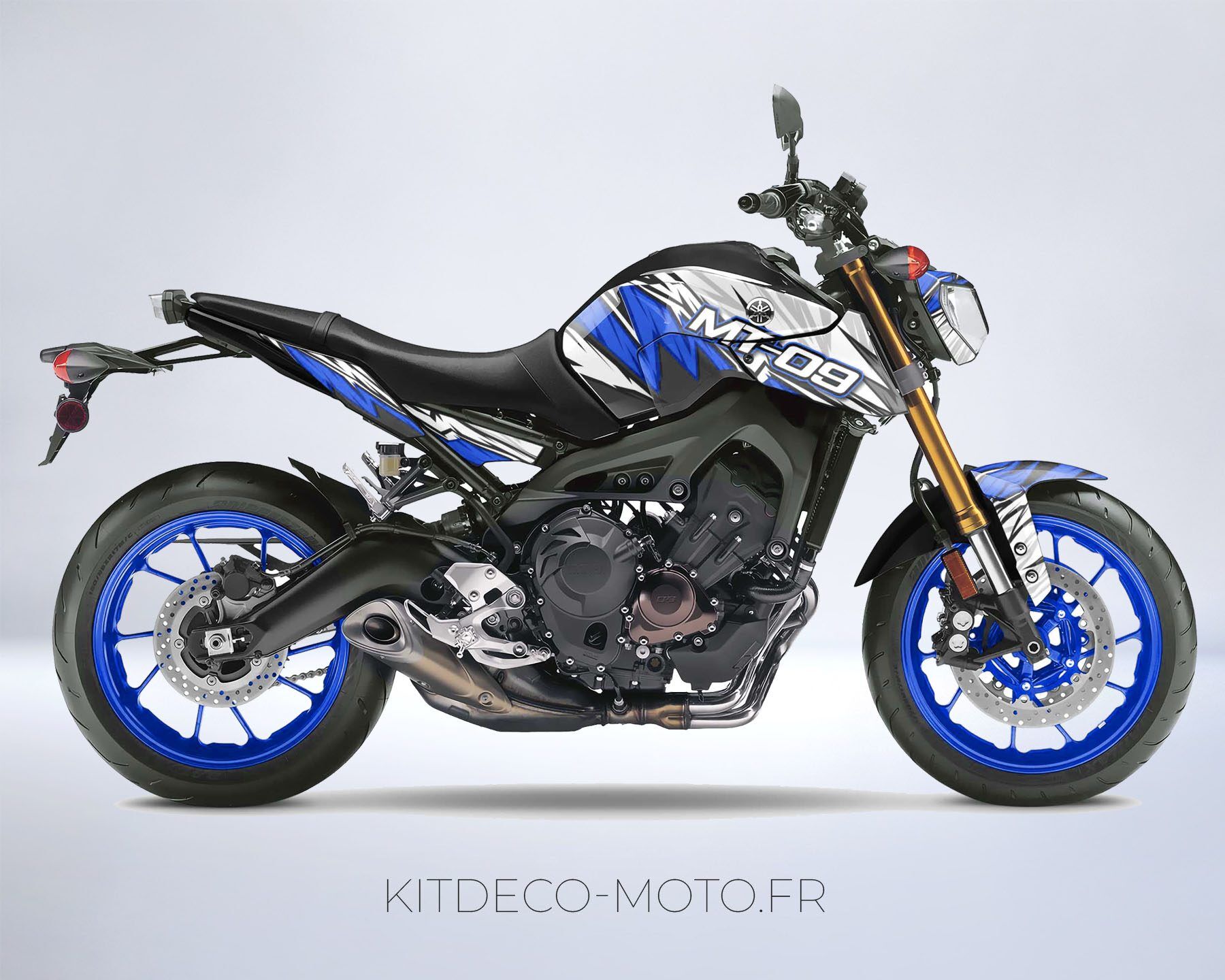 kit déco yamaha mt 09 flash bleu