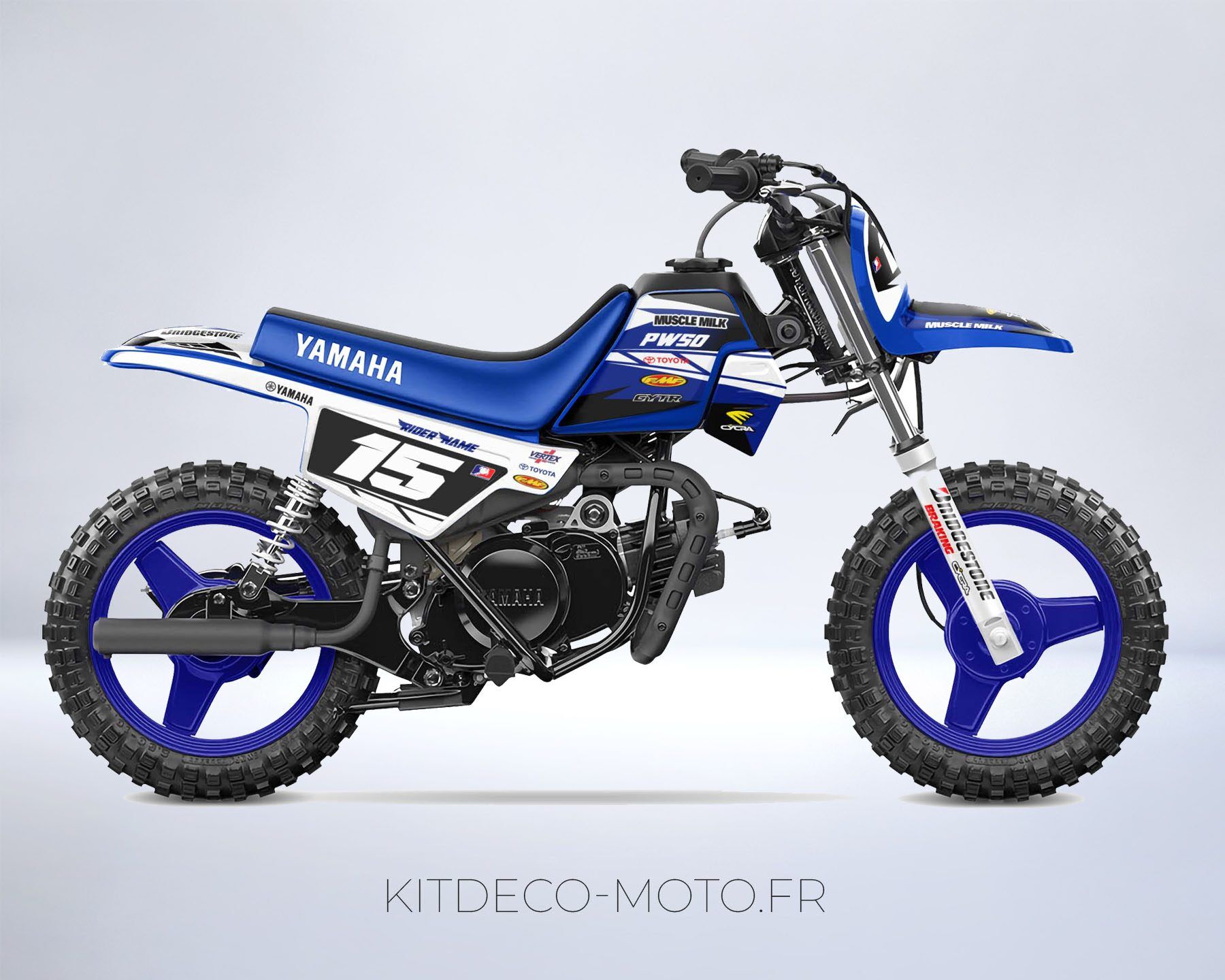 kit déco yamaha piwi 50 (pw) monster bleu #3 (copie)