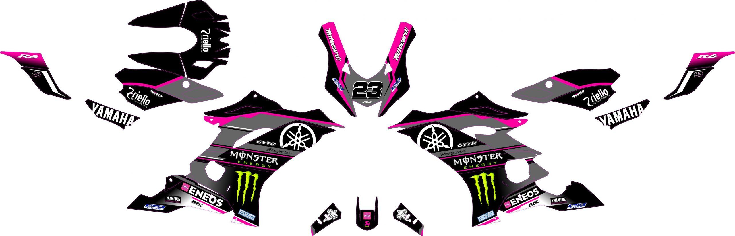 kit déco yamaha r6 gytr rose