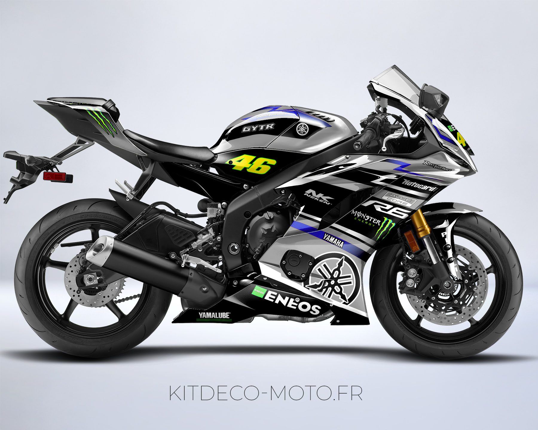 kit déco yamaha r6 monster gris