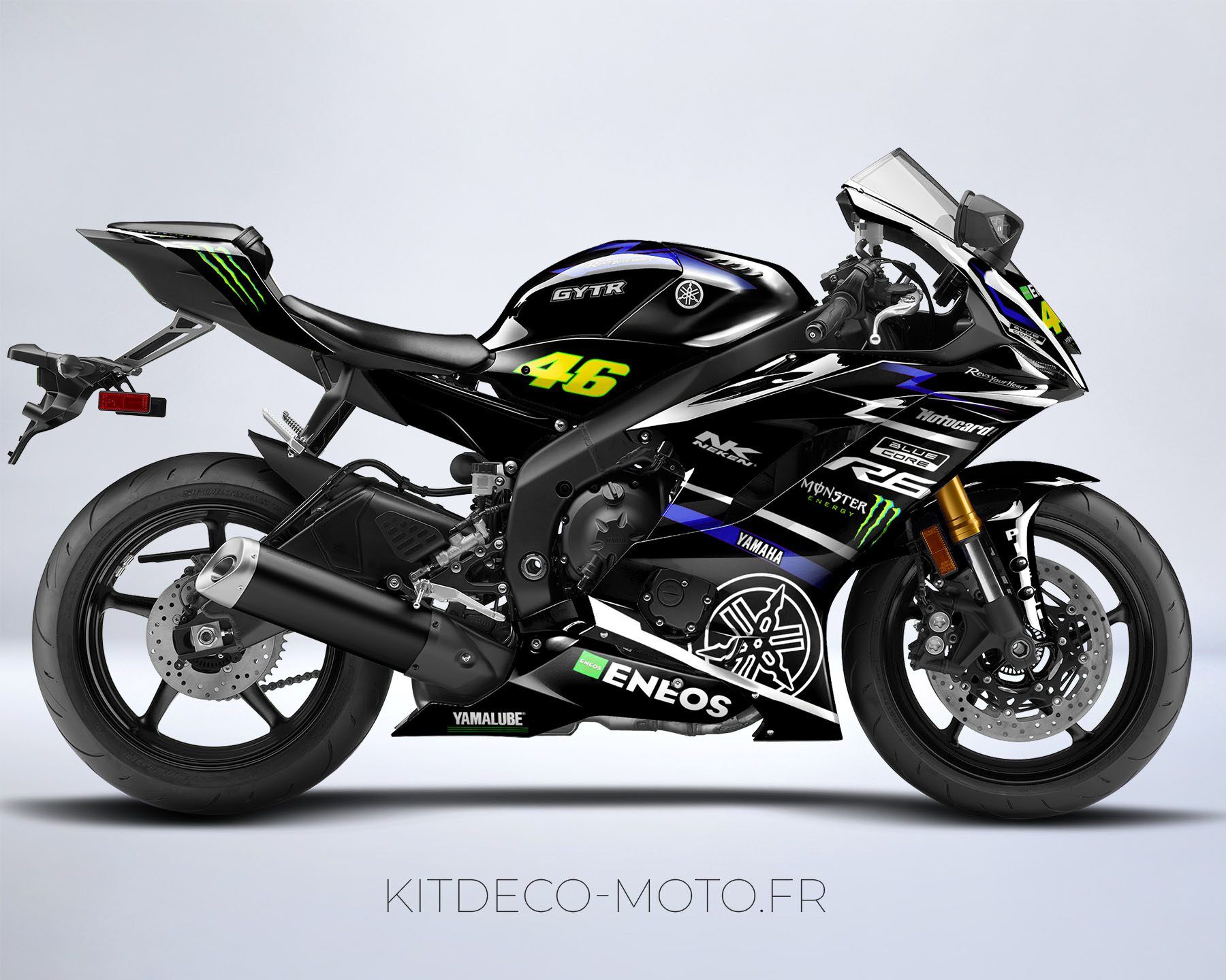 kit déco yamaha r6 monster noir