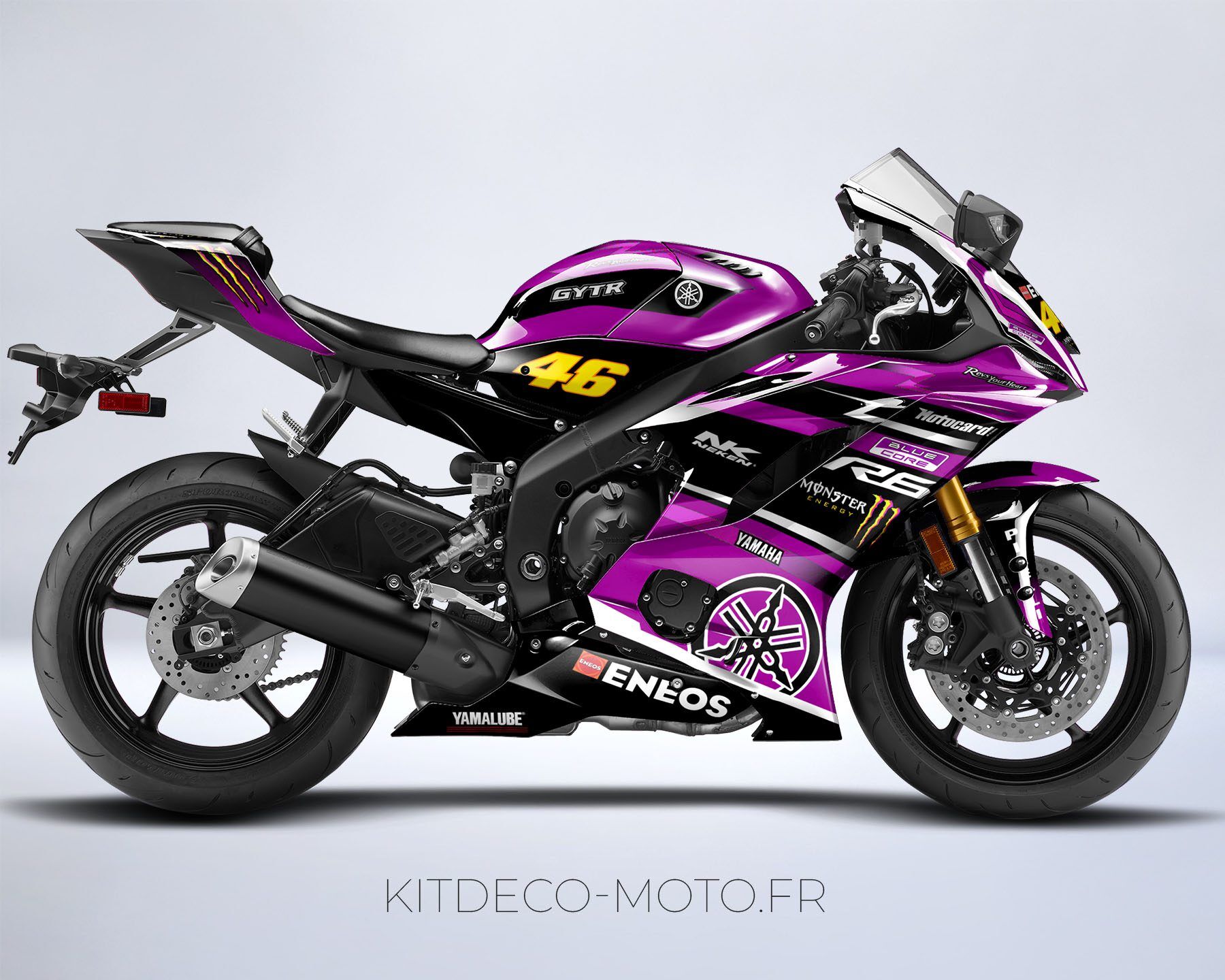kit déco yamaha r6 monster rose