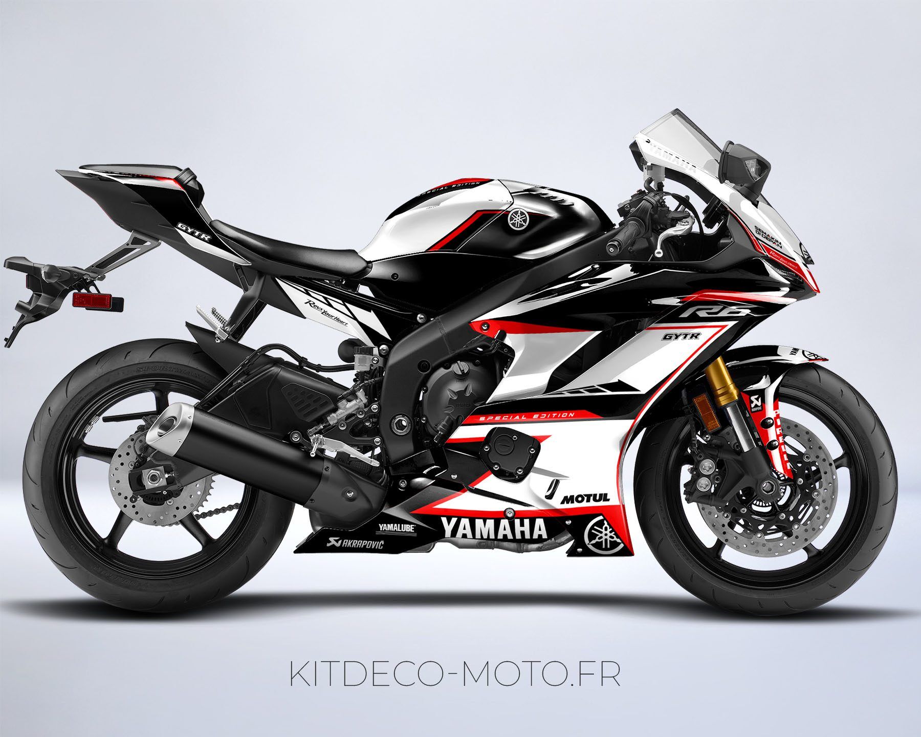 kit déco yamaha r6 racing rouge