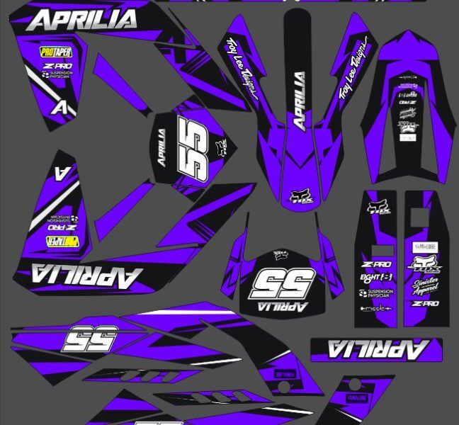 ハンドメイド　Y ourelia Kup zestaw graficzny Aprilia RX / SX 50cc (2006 - 2017) do