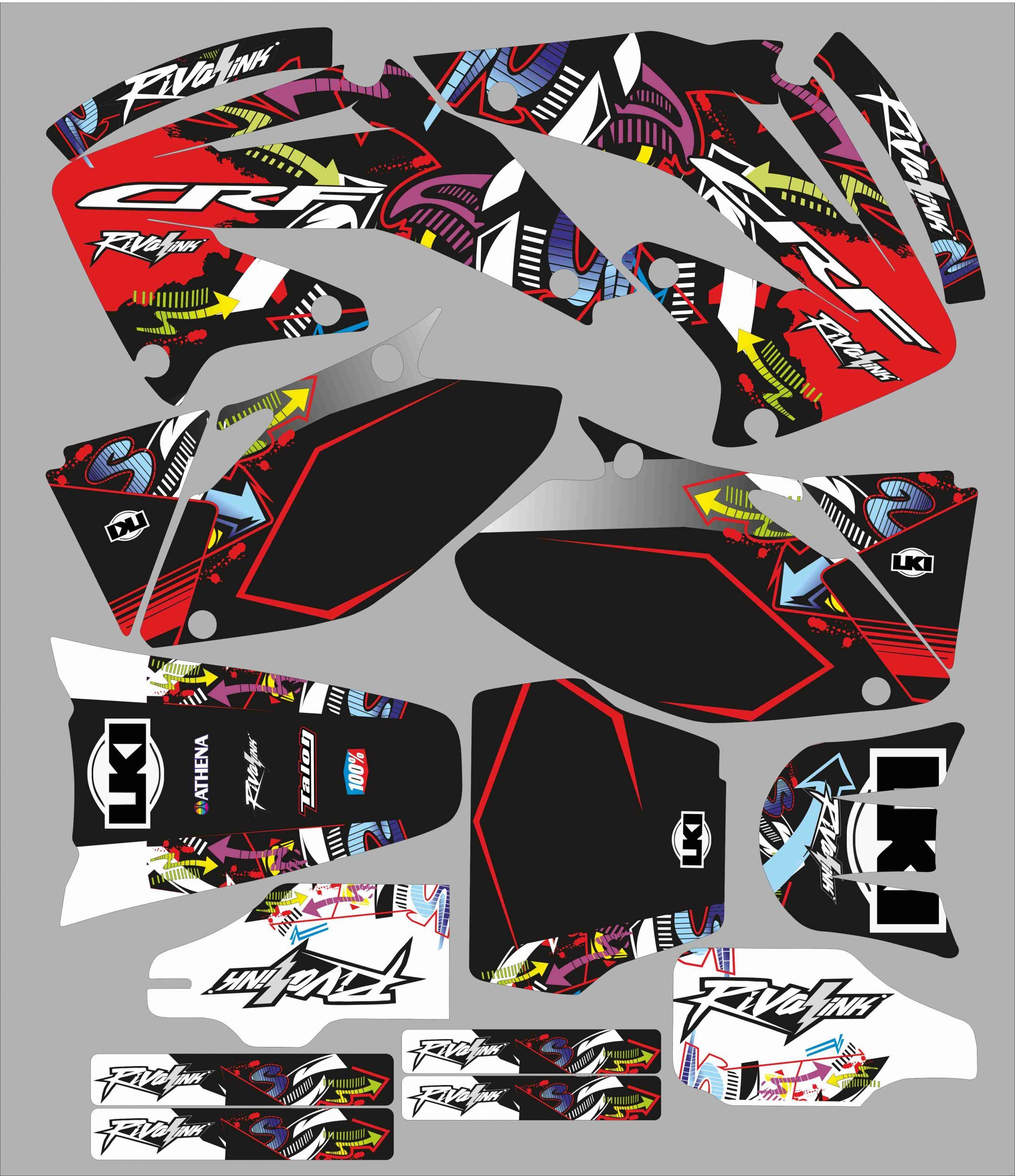 kit déco honda 450 crf (2002 2004) neon