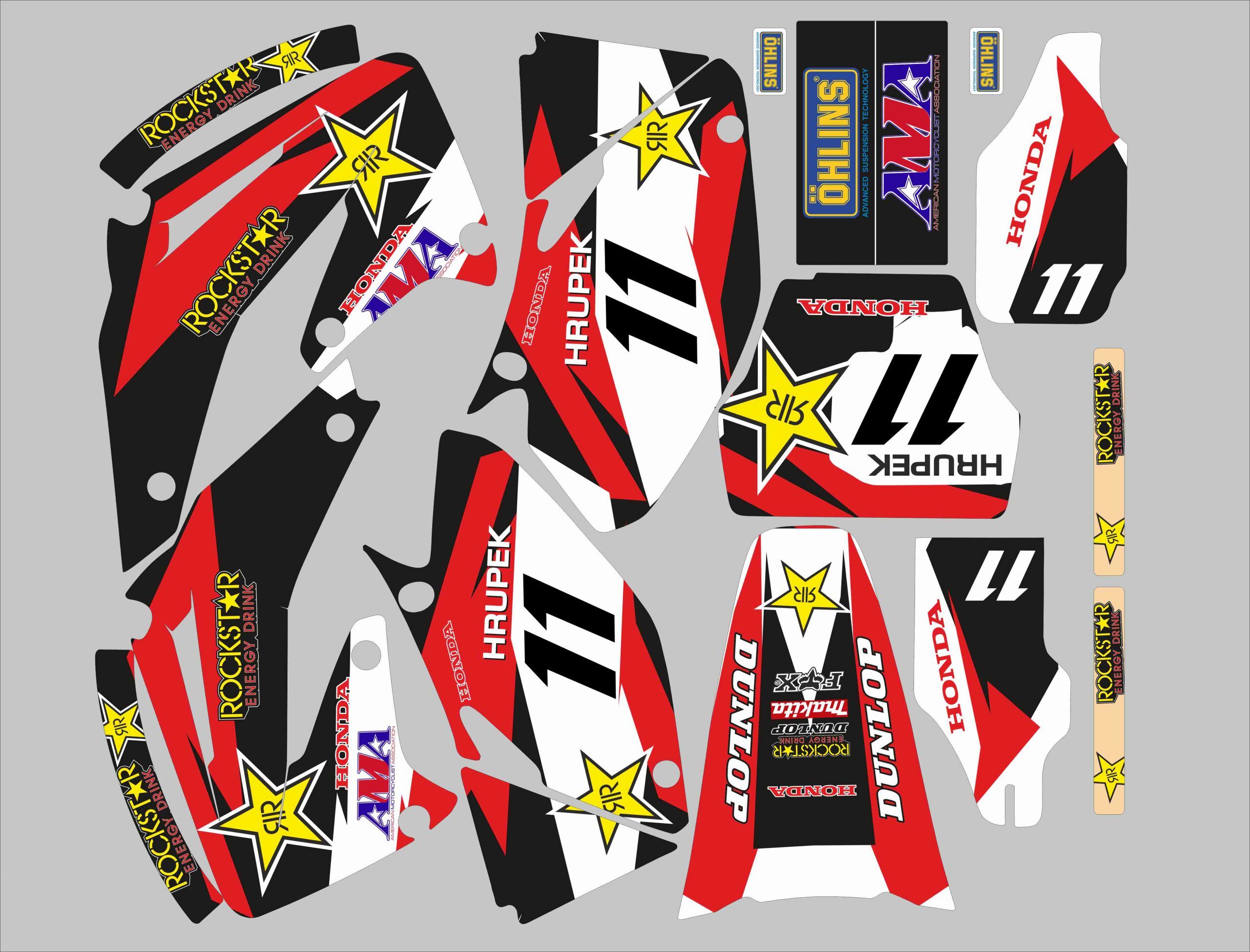 kit déco honda 450 crf (2002 2004) rockstar