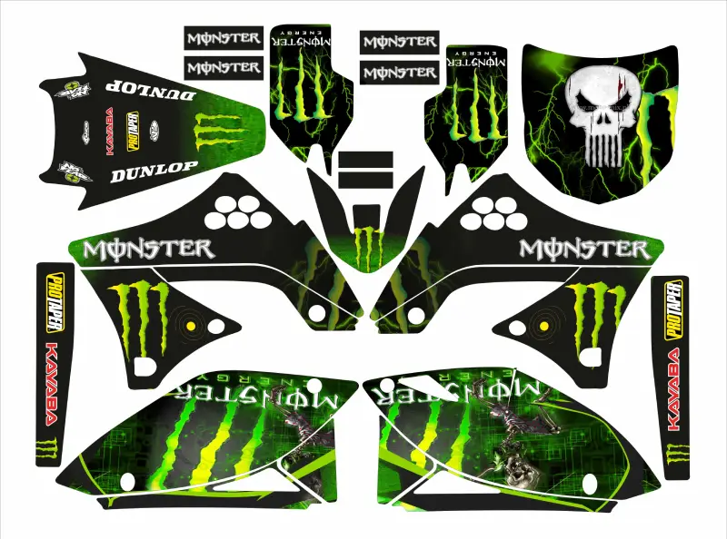 kit déco kawasaki 250 kxf (2009 2012) monster #2